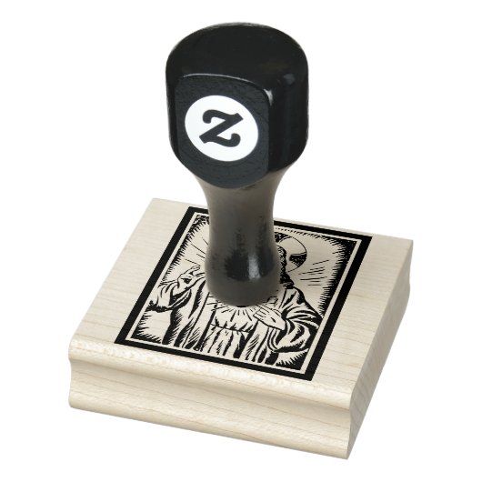 Heilig Hart van Jezus Zegen Ikoon Rubberstempel (Stempel)