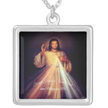 Heilig hart van Jezus Zilver Geplateerd Ketting