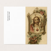 Heilig hart van JezusKatholiek condoleances Dank u Visitekaartje (Buitenkant ongevouwen)