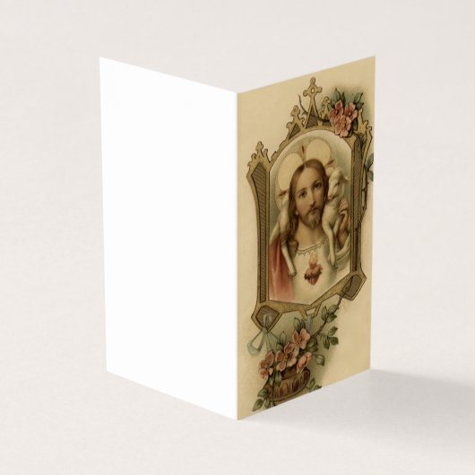Heilig hart van JezusKatholiek condoleances Dank u Visitekaartje (Buitenkant)