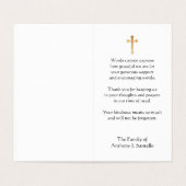 Heilig hart van JezusKatholiek condoleances Dank u Visitekaartje (Binnenkant ongevouwen)