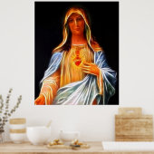 Heilig hart van Maagd Mary Poster (Keuken)