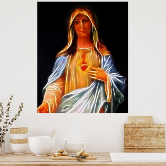 Heilig hart van Maagd Mary Poster (Keuken)