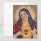 Heilig Hart van Maria Bedankkaart (Voorkant / Achterkant)