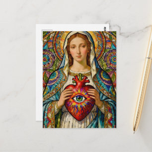 Heilig Hart Van Maria Bescherming Tegen het Kwade Briefkaart