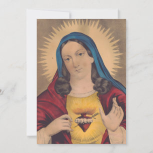 Heilig Hart van Maria Feestdagenkaart