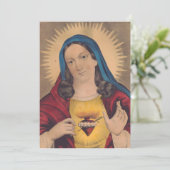 Heilig Hart van Maria Feestdagenkaart (Staand voorkant)