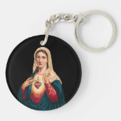 Heilig Hart van Maria Sleutelhanger (Achterkant)