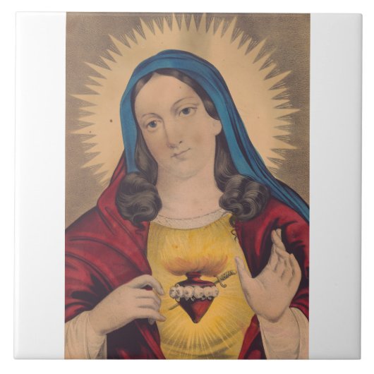 Heilig Hart van Maria Tegeltje (Voorkant)