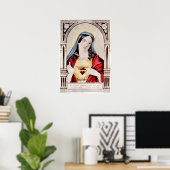 Heilig hart van Mary - 1856 Poster (Thuiskantoor)