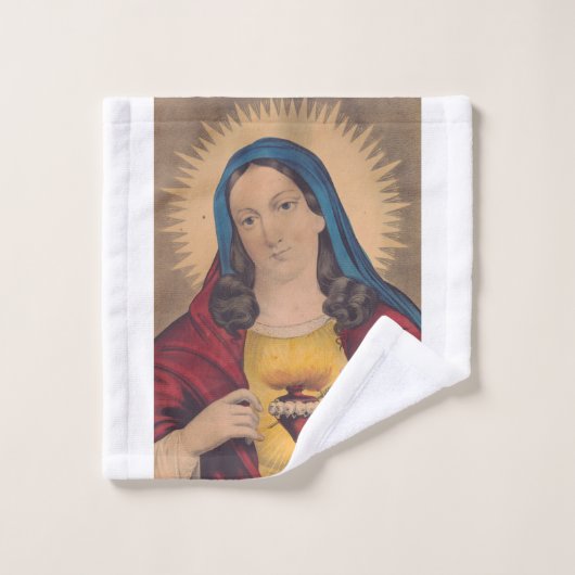 Heilig hart van Mary Bad Handdoek (Wasdoekje)