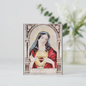 Heilig hart van Mary Briefkaart (Staand voorkant)