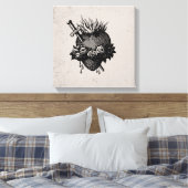 Heilig hart van Mary Canvas Afdruk (Insitu (Slaapkamer))
