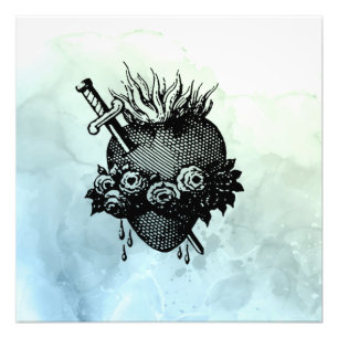 Heilig hart van Mary Foto Afdruk