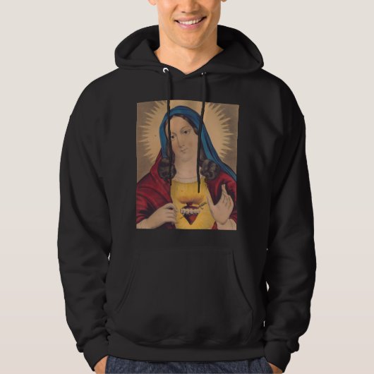 Heilig hart van Mary Hoodie (Voorkant)