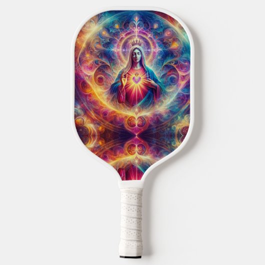 Heilig hart van Mary Pickleball Paddle (Achterkant)