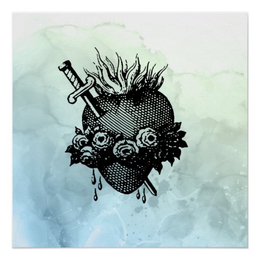 Heilig hart van Mary Poster (Voorkant)