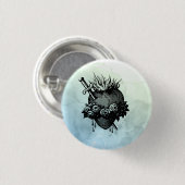 Heilig hart van Mary Ronde Button 3,2 Cm (Voorkant /achterkant)