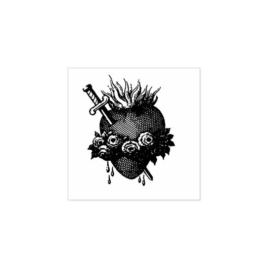 Heilig hart van Mary Rubberstempel (Afrduk)