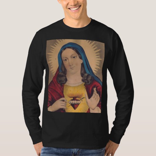 Heilig hart van Mary T-shirt (Voorkant)