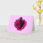 Heilig Hart Wenskaart Kaart (Gele Bloem)