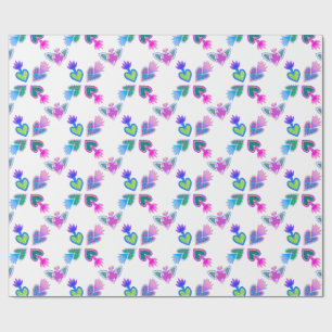 Heilig Hart Witte Decoupage Craft Gift Cadeaupapier