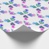 Heilig Hart Witte Decoupage Craft Gift Cadeaupapier (Hoek)