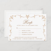 Heilig Hartcrest | Monogram RSVP | Maaltijdopties (Voorkant / Achterkant)