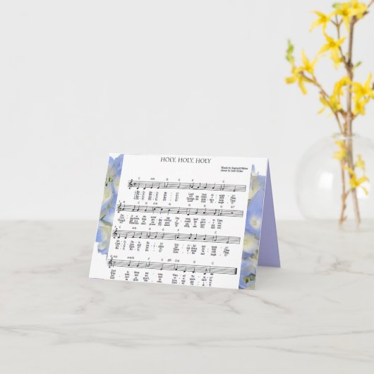 "Heilig, heilig, heilig" Blank Notecard Kaart (Gele Bloem)
