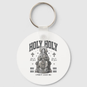 Heilig Heilig Vintage Gravure Religieus Shirt Ontw Sleutelhanger