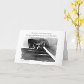 "Heilig is de foxy-Eared" Gelukzaligheid Corgi Kaart (Gele Bloem)