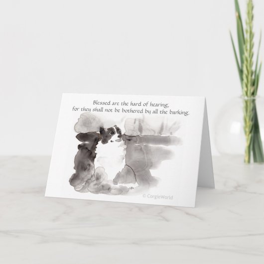 "Heilig is Hard de Gelukzaligheid van Corgi van Kaart (Voorkant)