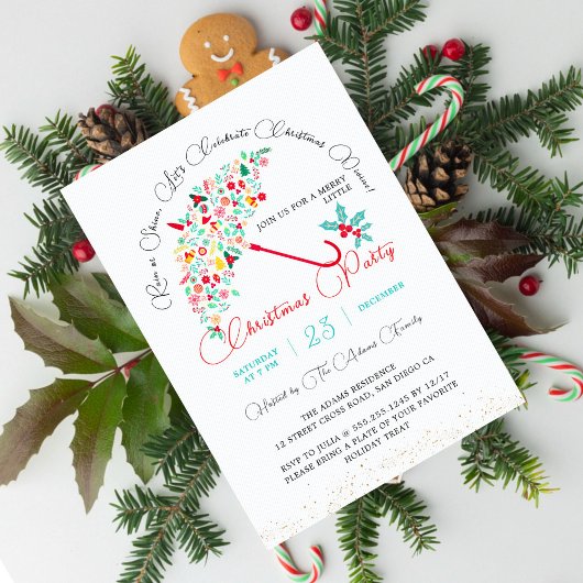 Heilig Kerstfeest Nieuwjaar Douche Brunch Party Kaart