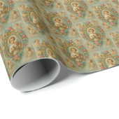 Heilig Kind Jezus met engelen  katholiek Cadeaupapier (Rol Hoek)