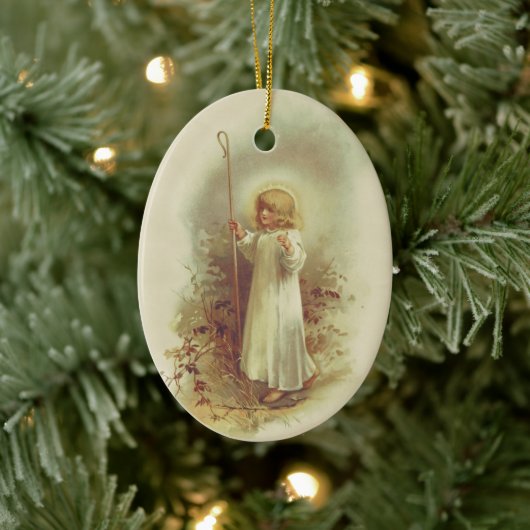 Heilig Kind Keramisch Ornament (Boom)