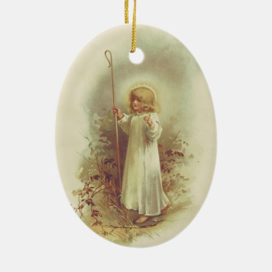 Heilig Kind Keramisch Ornament (Achterkant)