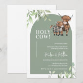 Heilig Koe Grieks Boerderij Hoogland Baby shower Kaart (Voorkant / Achterkant)