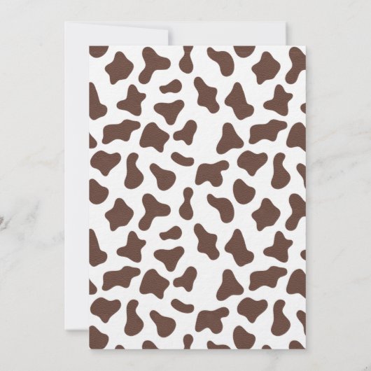 Heilig Koe Rustisch Baby shower Kaart (Achterkant)