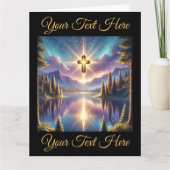 Heilig Kruis bij het meer van de Hemelse Berg Kaart (Voorkant)