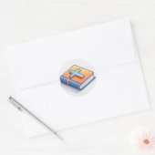 Heilig Kruis en Gebed Ronde Sticker (Envelop)
