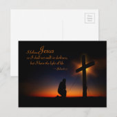 Heilig Kruis op zonsondergang (Personaliseren) Briefkaart (Voorkant / Achterkant)