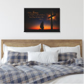 Heilig Kruis op zonsondergang (Personaliseren) Canvas Afdruk (Insitu (Slaapkamer))
