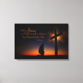 Heilig Kruis op zonsondergang (Personaliseren) Canvas Afdruk (Voorkant)