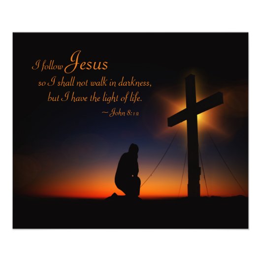 Heilig Kruis op zonsondergang (Personaliseren) Foto Afdruk (Voorkant)