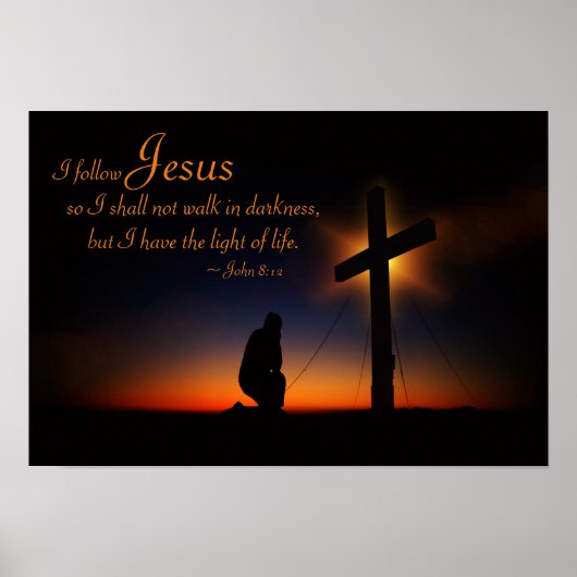 Heilig Kruis op zonsondergang (Personaliseren) Poster (Voorkant)