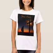 Heilig Kruis op zonsondergang (Personaliseren) T-shirt (Voorkant)