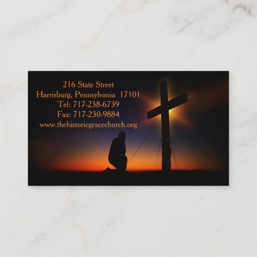Heilig Kruis op zonsondergang (Personaliseren) Visitekaartje (Achterkant)
