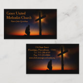 Heilig Kruis op zonsondergang (Personaliseren) Visitekaartje (Voorkant / Achterkant)