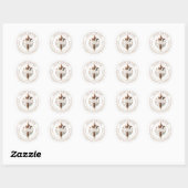 Heilig Kruis Viering Ontwerp Ronde Sticker (Vel)