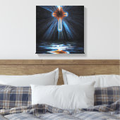 Heilig Kruis weerspiegeld in het water Canvas Afdruk (Insitu (Slaapkamer))